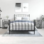 Casa si Gradina - Mobilier - Comode si corpuri - Noptiere - Noptiere, 2 buc., gri sonoma, 40x42x55 cm, lemn prelucrat - Infinity.ro