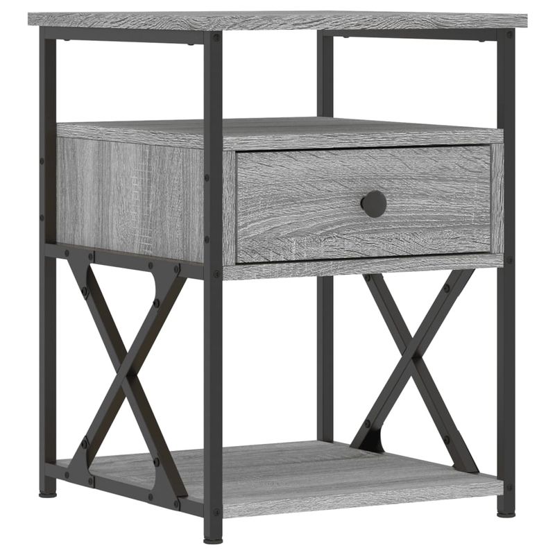 Casa si Gradina - Mobilier - Comode si corpuri - Noptiere - Noptiere, 2 buc., gri sonoma, 40x42x55 cm, lemn prelucrat - Infinity.ro