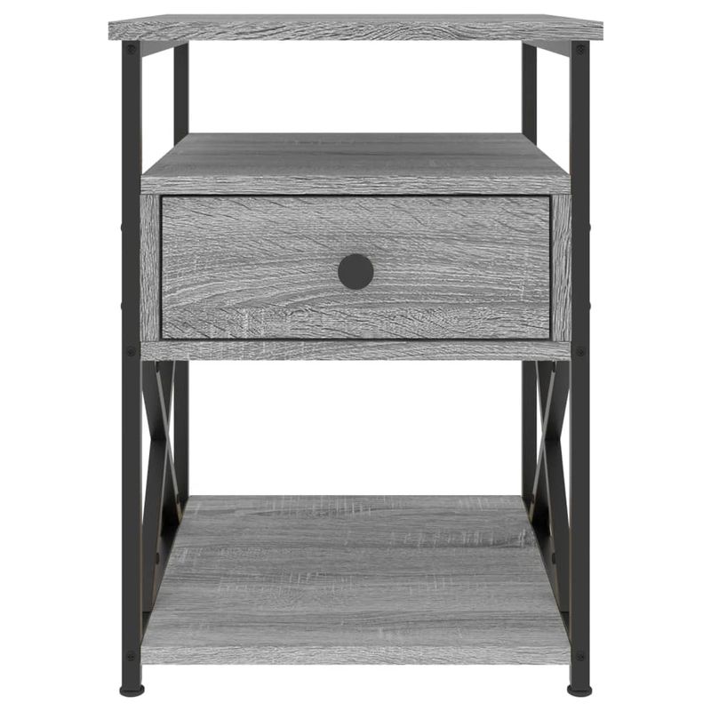 Casa si Gradina - Mobilier - Comode si corpuri - Noptiere - Noptiere, 2 buc., gri sonoma, 40x42x55 cm, lemn prelucrat - Infinity.ro