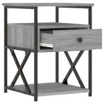 Casa si Gradina - Mobilier - Comode si corpuri - Noptiere - Noptiere, 2 buc., gri sonoma, 40x42x55 cm, lemn prelucrat - Infinity.ro