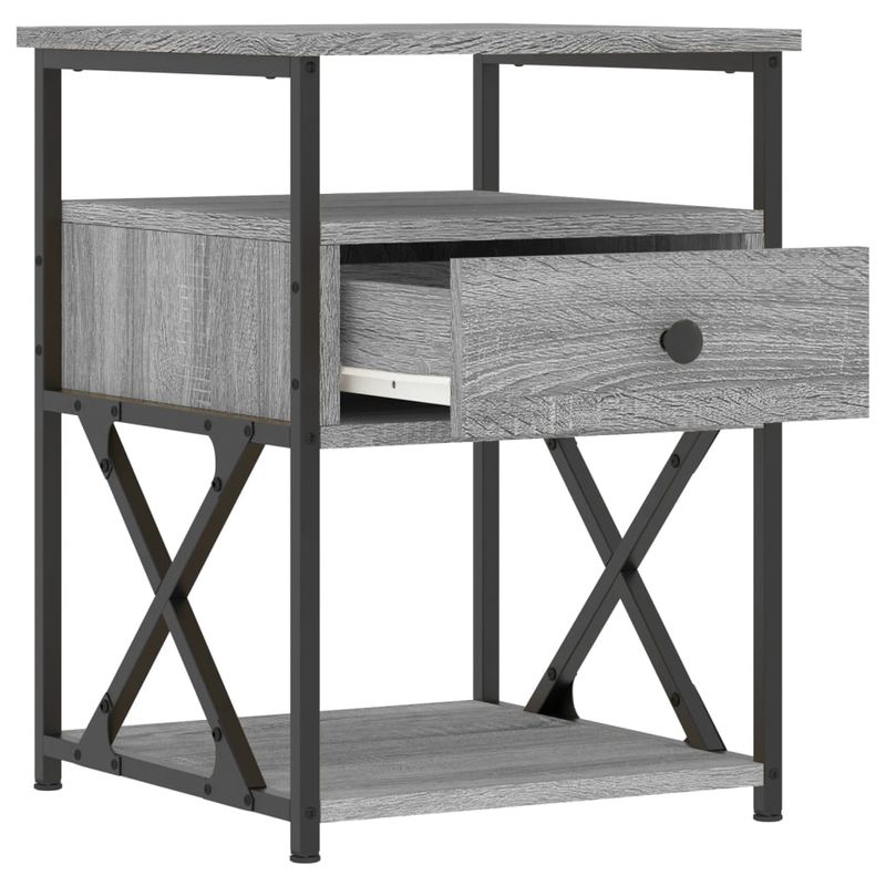 Casa si Gradina - Mobilier - Comode si corpuri - Noptiere - Noptiere, 2 buc., gri sonoma, 40x42x55 cm, lemn prelucrat - Infinity.ro