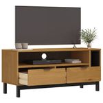Casa si Gradina - Mobilier - Comode si corpuri - Comode - Dulap TV „FLAM” 110x40x50 cm, lemn masiv de pin - Infinity.ro