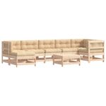 Casa si Gradina - Gradina si terasa - Mobilier exterior - Seturi mobila gradina - Set mobilier de gradina cu perne, 8 piese, lemn masiv - Infinity.ro