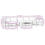 Casa si Gradina - Gradina si terasa - Mobilier exterior - Seturi mobila gradina - Set mobilier de gradina cu perne, 8 piese, alb, lemn masiv - Infinity.ro