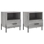 Casa si Gradina - Mobilier - Comode si corpuri - Noptiere - Noptiere, 2 buc., gri sonoma, 40x35x47,5 cm, lemn compozit - Infinity.ro