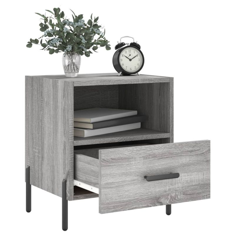 Casa si Gradina - Mobilier - Comode si corpuri - Noptiere - Noptiere, 2 buc., gri sonoma, 40x35x47,5 cm, lemn compozit - Infinity.ro