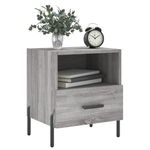 Casa si Gradina - Mobilier - Comode si corpuri - Noptiere - Noptiere, 2 buc., gri sonoma, 40x35x47,5 cm, lemn compozit - Infinity.ro
