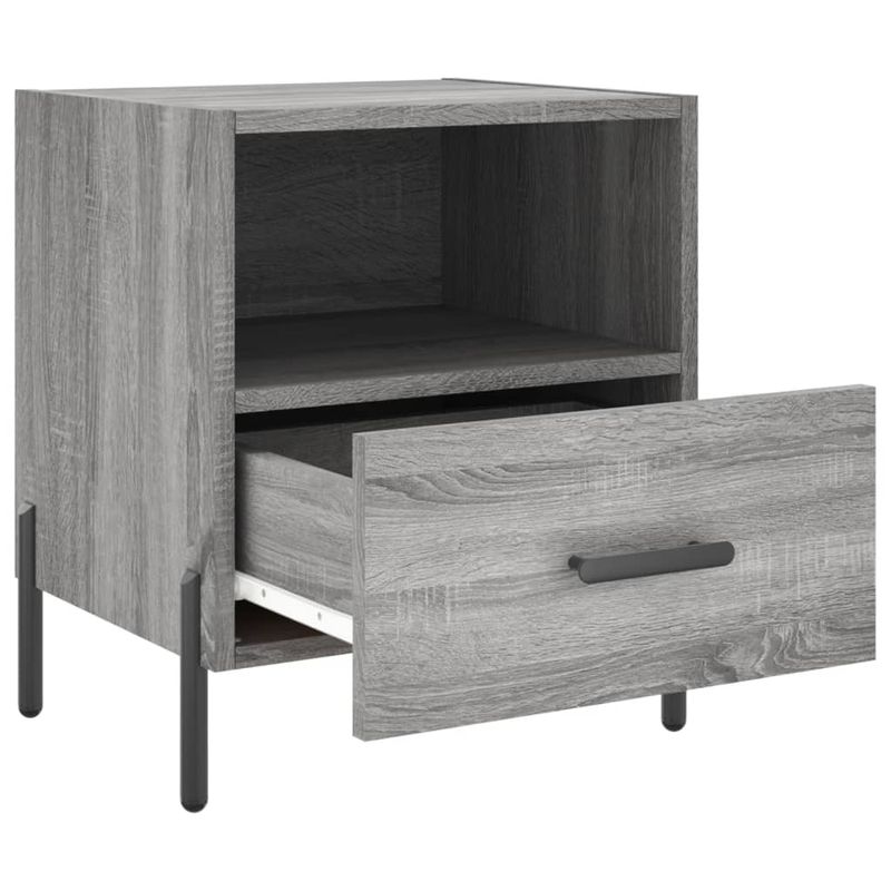 Casa si Gradina - Mobilier - Comode si corpuri - Noptiere - Noptiere, 2 buc., gri sonoma, 40x35x47,5 cm, lemn compozit - Infinity.ro