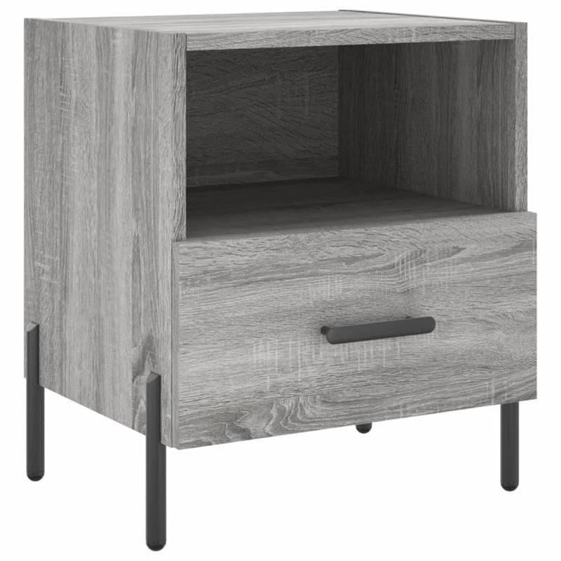 Casa si Gradina - Mobilier - Comode si corpuri - Noptiere - Noptiere, 2 buc., gri sonoma, 40x35x47,5 cm, lemn compozit - Infinity.ro