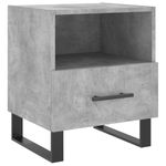 Casa si Gradina - Mobilier - Comode si corpuri - Noptiere - Noptiera, gri beton, 40x35x47,5 cm, lemn compozit - Infinity.ro