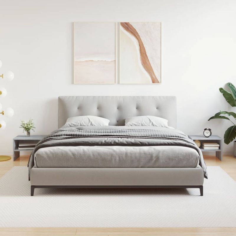 Casa si Gradina - Mobilier - Comode si corpuri - Noptiere - Noptiere, 2 buc., gri sonoma, 40x30x30 cm, lemn prelucrat - Infinity.ro