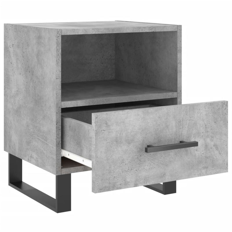 Casa si Gradina - Mobilier - Comode si corpuri - Noptiere - Noptiera, gri beton, 40x35x47,5 cm, lemn compozit - Infinity.ro