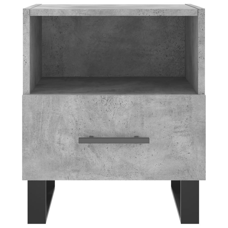 Casa si Gradina - Mobilier - Comode si corpuri - Noptiere - Noptiera, gri beton, 40x35x47,5 cm, lemn compozit - Infinity.ro