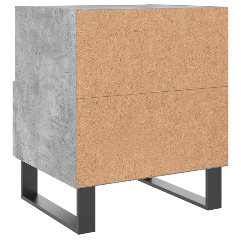 Casa si Gradina - Mobilier - Comode si corpuri - Noptiere - Noptiera, gri beton, 40x35x47,5 cm, lemn compozit - Infinity.ro