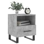 Casa si Gradina - Mobilier - Comode si corpuri - Noptiere - Noptiera, gri beton, 40x35x47,5 cm, lemn compozit - Infinity.ro
