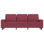 Casa si Gradina - Mobilier - Canapele si coltare - Canapele - Canapea cu 3 locuri si taburet, rosu vin, 180 cm, textil - Infinity.ro