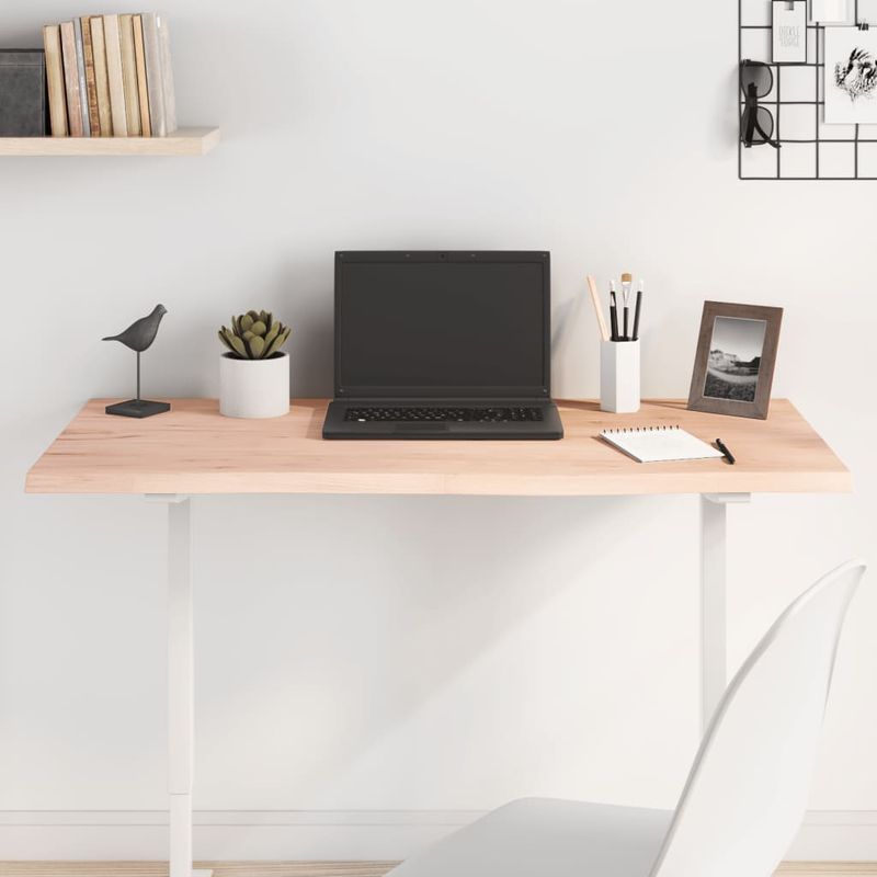 Casa si Gradina - Mobilier - Feronerie si accesorii mobila - Blat de masa, 100x60x2 cm, lemn masiv de stejar netratat - Infinity.ro