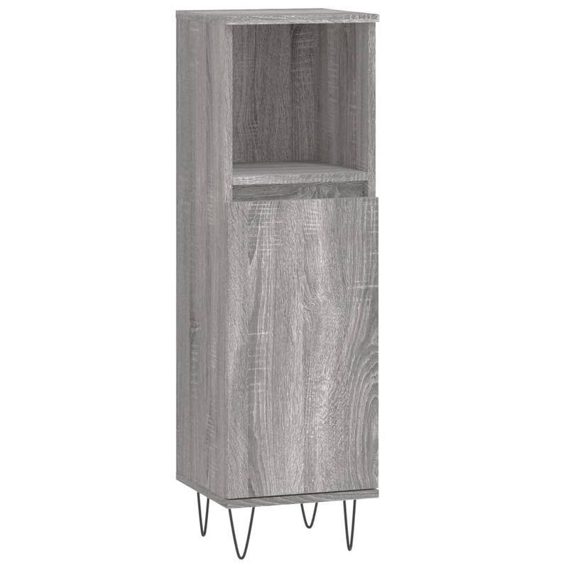 Casa si Gradina - Mobilier - Seturi de mobilier - Seturi baie - Set mobilier de baie, 3 piese, gri sonoma, lemn prelucrat - Infinity.ro