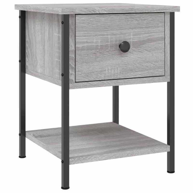 Casa si Gradina - Mobilier - Comode si corpuri - Noptiere - Noptiere, 2 buc., gri sonoma, 34x35,5x45 cm, lemn compozit - Infinity.ro