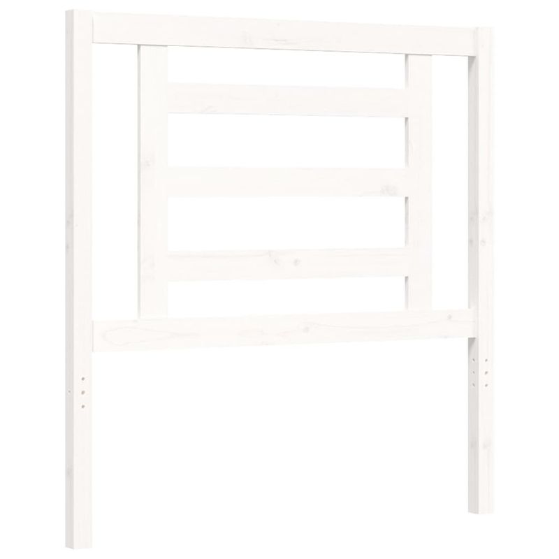 Casa si Gradina - Mobilier - Paturi si accesorii - Paturi - Cadru de pat cu tablie single mic, alb, lemn masiv - Infinity.ro