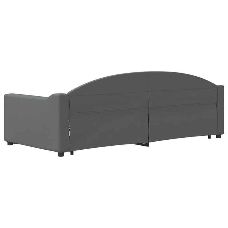 Casa si Gradina - Mobilier - Paturi si accesorii - Paturi - Pat de zi cu extensie si sertare, gri inchis, 90x200 cm textil - Infinity.ro
