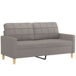 Casa si Gradina - Mobilier - Seturi de mobilier - Seturi living - Set de canapea cu perne, 3 piese, gri taupe, material textil - Infinity.ro