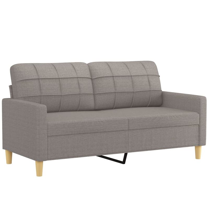 Casa si Gradina - Mobilier - Seturi de mobilier - Seturi living - Set de canapea cu perne, 3 piese, gri taupe, material textil - Infinity.ro