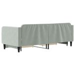 Casa si Gradina - Mobilier - Paturi si accesorii - Paturi - Pat de zi cu extensie si sertare, gri deschis 80x200 cm catifea - Infinity.ro