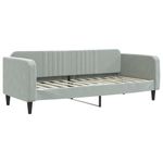 Casa si Gradina - Mobilier - Paturi si accesorii - Paturi - Pat de zi cu extensie si sertare, gri deschis 80x200 cm catifea - Infinity.ro
