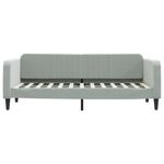 Casa si Gradina - Mobilier - Paturi si accesorii - Paturi - Pat de zi cu extensie si sertare, gri deschis 80x200 cm catifea - Infinity.ro
