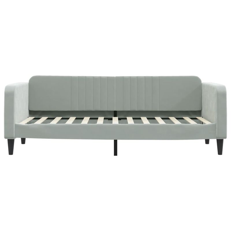 Casa si Gradina - Mobilier - Paturi si accesorii - Paturi - Pat de zi cu extensie si sertare, gri deschis 80x200 cm catifea - Infinity.ro