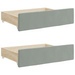 Casa si Gradina - Mobilier - Paturi si accesorii - Paturi - Pat de zi cu extensie si sertare, gri deschis 80x200 cm catifea - Infinity.ro