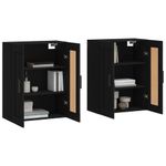Casa si Gradina - Mobilier - Comode si corpuri - Comode - Dulapuri montate pe perete, 2 buc, negru, lemn prelucrat - Infinity.ro