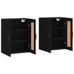Casa si Gradina - Mobilier - Comode si corpuri - Comode - Dulapuri montate pe perete, 2 buc, negru, lemn prelucrat - Infinity.ro