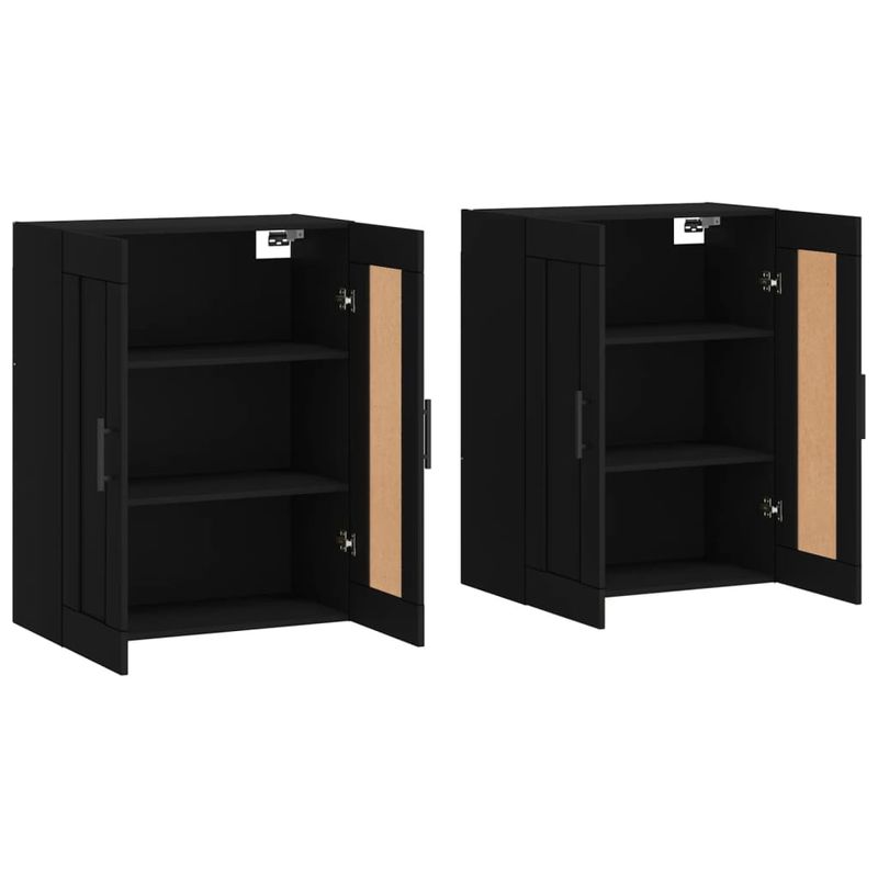 Casa si Gradina - Mobilier - Comode si corpuri - Comode - Dulapuri montate pe perete, 2 buc, negru, lemn prelucrat - Infinity.ro