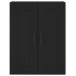 Casa si Gradina - Mobilier - Comode si corpuri - Comode - Dulapuri montate pe perete, 2 buc, negru, lemn prelucrat - Infinity.ro