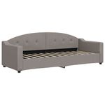 Casa si Gradina - Mobilier - Paturi si accesorii - Paturi - Pat de zi cu saltea, gri taupe, 80x200 cm, textil - Infinity.ro