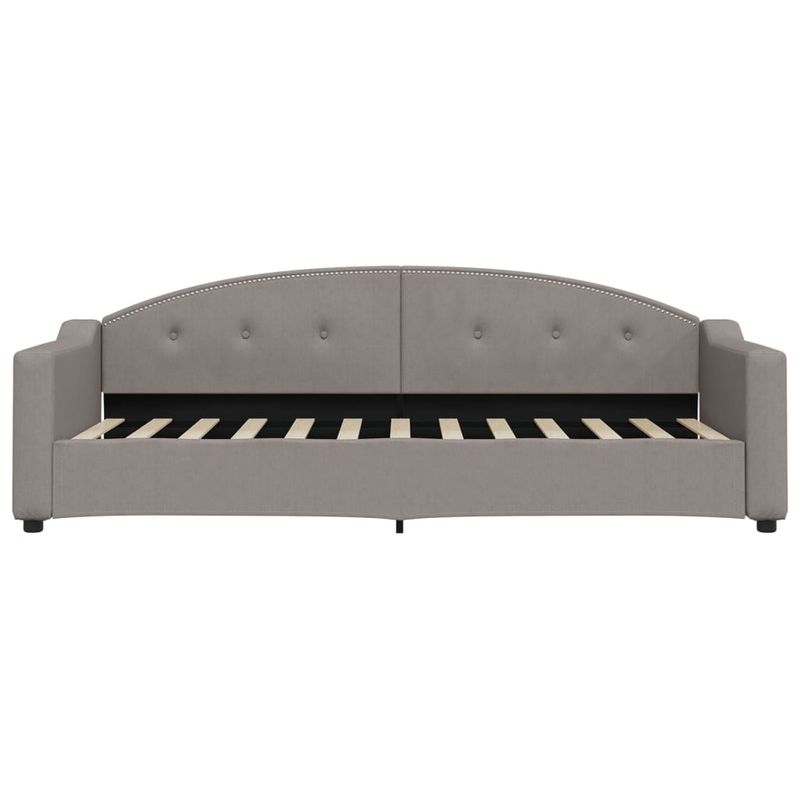 Casa si Gradina - Mobilier - Paturi si accesorii - Paturi - Pat de zi cu saltea, gri taupe, 80x200 cm, textil - Infinity.ro