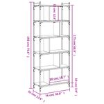 Casa si Gradina - Mobilier - Biblioteci si rafturi - Biblioteci - Biblioteca cu 6 niveluri, stejar sonoma, 76x32x192 cm, lemn - Infinity.ro