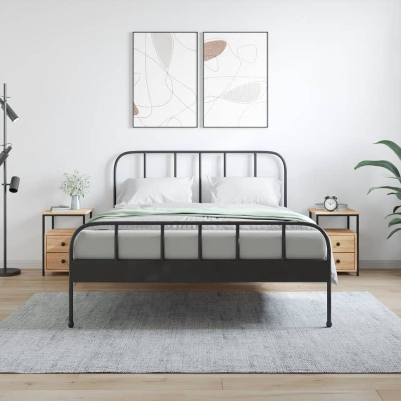 Casa si Gradina - Mobilier - Comode si corpuri - Noptiere - Noptiere, 2 buc., stejar sonoma, 34x35,5x50 cm, lemn compozit - Infinity.ro