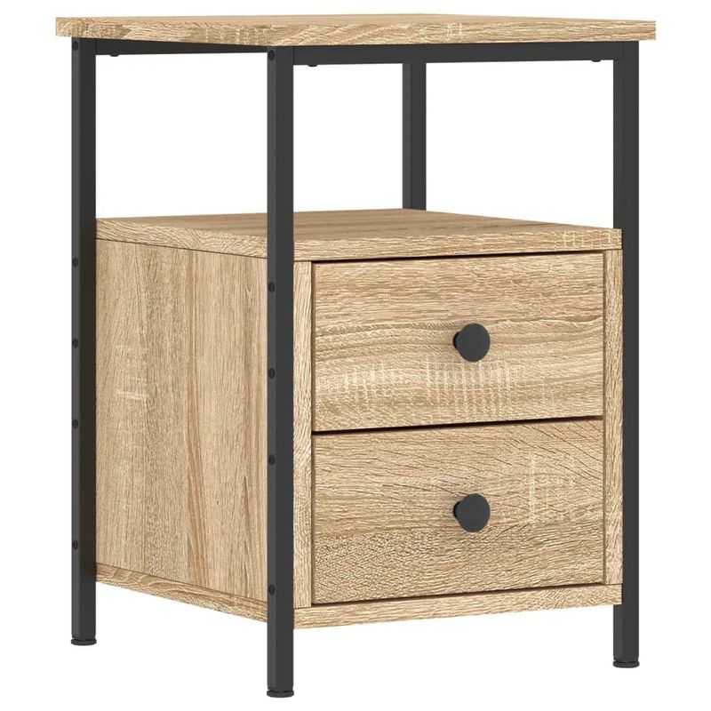 Casa si Gradina - Mobilier - Comode si corpuri - Noptiere - Noptiere, 2 buc., stejar sonoma, 34x35,5x50 cm, lemn compozit - Infinity.ro