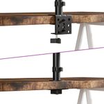 TV, Audio-Video si Foto - Accesorii TV si audio - Suporturi TV - Suport de perete pentru monitor dublu VESA 75/100 mm negru otel - Infinity.ro