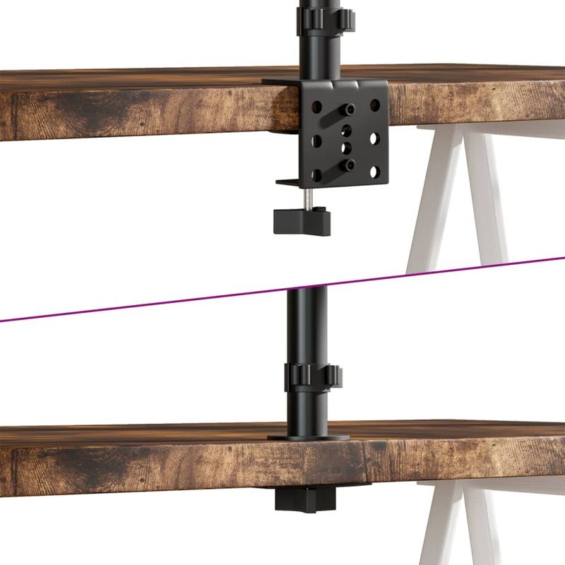 TV, Audio-Video si Foto - Accesorii TV si audio - Suporturi TV - Suport de perete pentru monitor dublu VESA 75/100 mm negru otel - Infinity.ro