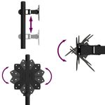 TV, Audio-Video si Foto - Accesorii TV si audio - Suporturi TV - Suport de perete pentru monitor dublu VESA 75/100 mm negru otel - Infinity.ro