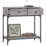 Casa si Gradina - Mobilier - Comode si corpuri - Console - Masa consola, gri sonoma, 75x34,5x75 cm, lemn prelucrat - Infinity.ro