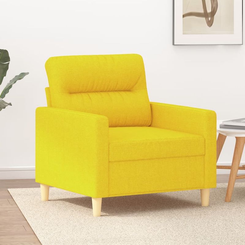 Casa si Gradina - Mobilier - Scaune si fotolii - Fotolii - Fotoliu canapea, galben deschis, 60 cm, tesatura - Infinity.ro