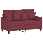 Casa si Gradina - Mobilier - Seturi de mobilier - Seturi living - Set canapea cu perne, 2 piese, rosu vin, material textil - Infinity.ro