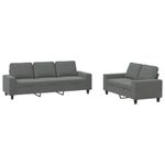 Casa si Gradina - Mobilier - Seturi de mobilier - Seturi living - Set de canapele, 2 piese, gri inchis, material textil - Infinity.ro