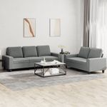 Casa si Gradina - Mobilier - Seturi de mobilier - Seturi living - Set de canapele, 2 piese, gri inchis, material textil - Infinity.ro