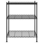 Casa si Gradina - Mobilier - Biblioteci si rafturi - Rafturi - Raft de depozitare, 3 niveluri, negru, 60 x 35 x 76 cm, 150 kg - Infinity.ro